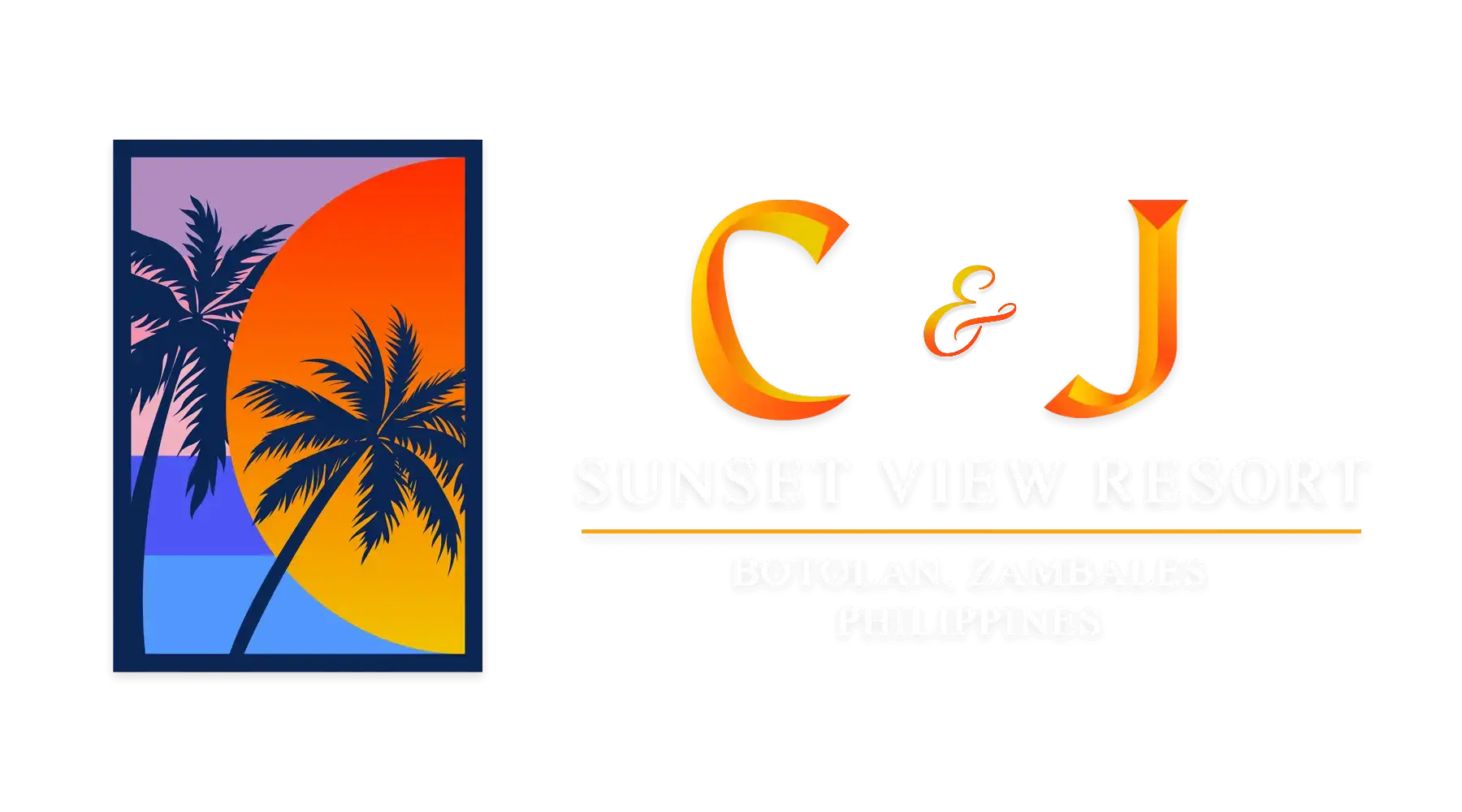 C&J Sunset View Resort Logo White